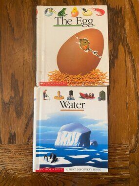 A First Discovery Book Set of 2 The Egg & Water Hardcover Books By Scholastic